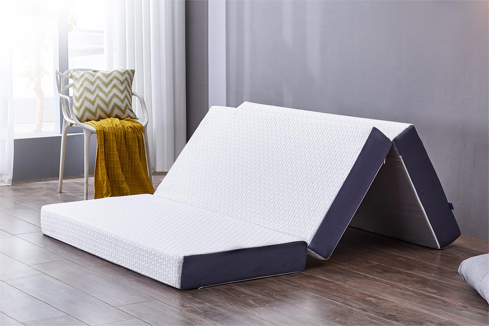 Inofia Tri-Fold Memory Foam Mattress with Washable Cover,Foldable in Three