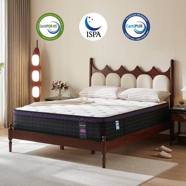 Inofia 12 inch Hybrid Memory Foam Mattress with Edge Support
