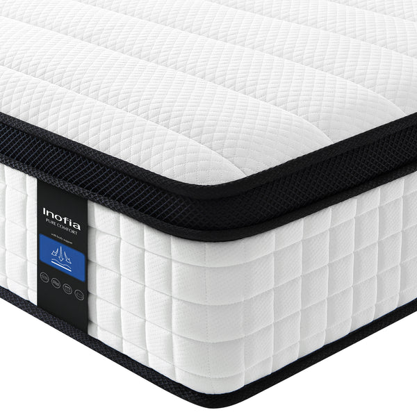 Inofia 12 Inch Hybrid Mattress with Aeroshield Memory Foam and NexusArc Pocket Sprung | The Elegant Plus Collection