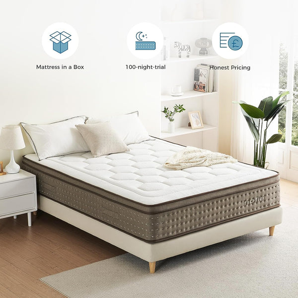 Inofia 12 Inch Cloud-Lux Memory Foam Mattress with Pocket Sprung | The Satisfactory Colletion