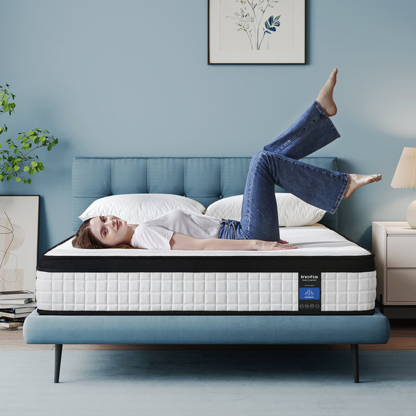 Inofia 9.4 inch Double Memory Foam Sprung Mattress | The Elegant Pro Collection