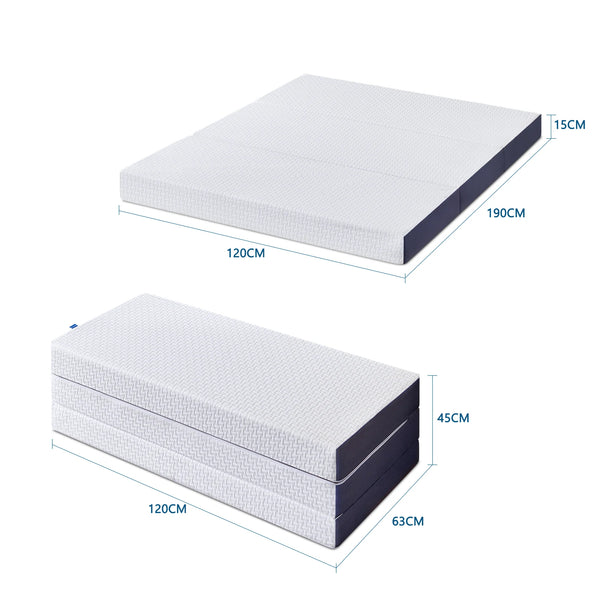 Inofia Tri-Fold Memory Foam Mattress Foldable Mattress