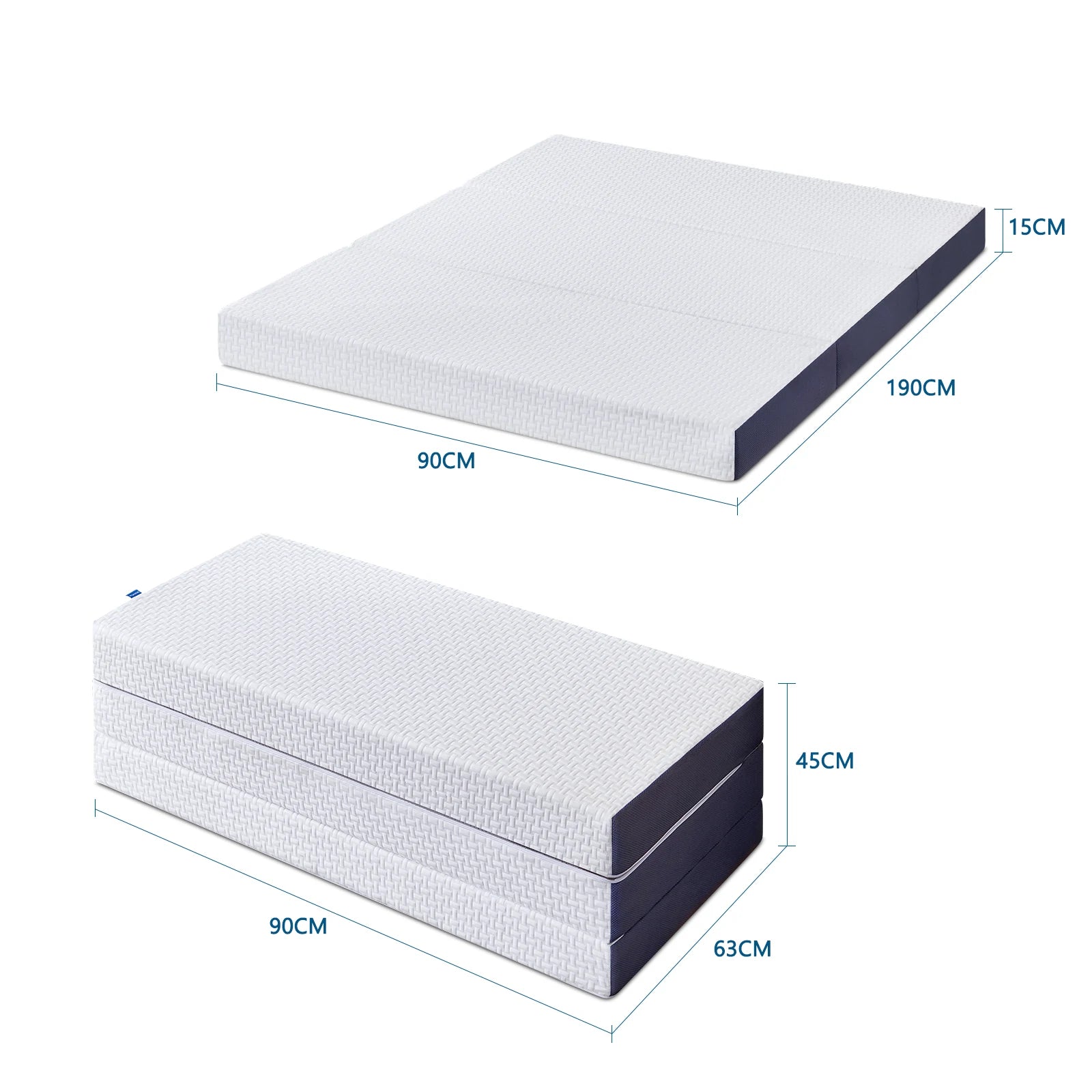 Inofia Tri-Fold Memory Foam Mattress Foldable Mattress