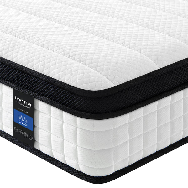 Inofia 9.4 inch Double Memory Foam Sprung Mattress | The Elegant Pro Collection