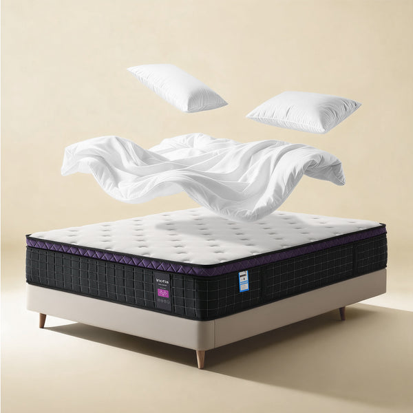 Inofia 12-inch White Memory Foam Pressure-Relief Hybrid Mattress
