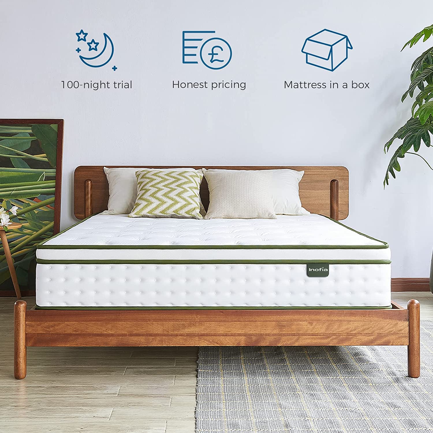 Inofia 25cm Hybrid Mattress 9 Zoned Support for Advanced Pressure Reli INOFIA UK