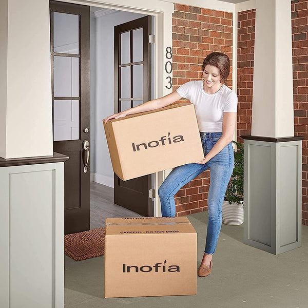 Inofia 3-inch Gel Memory Foam Mattress Topper with Washable Linen Cover, Dual Layer Foam for Natural Comfort & Pressure Relief